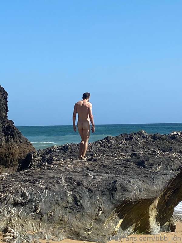 Exploring the naked beach... and wishing somebody had been h.. 1