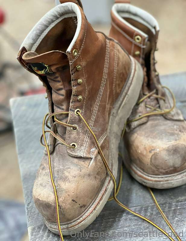 These are my old worn out work boots. DM me with an offer if.. 2