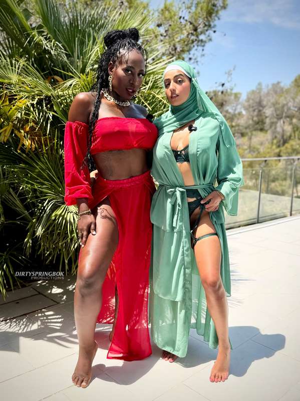 Two goddesses, will you worship us? @josyblackhub 