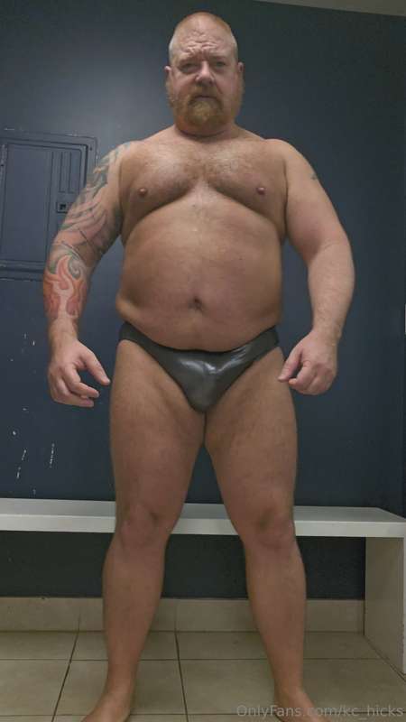 Black Ice Posing Trunks at the gym after my workout.