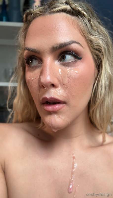 I love feeling his cum run down my face 2