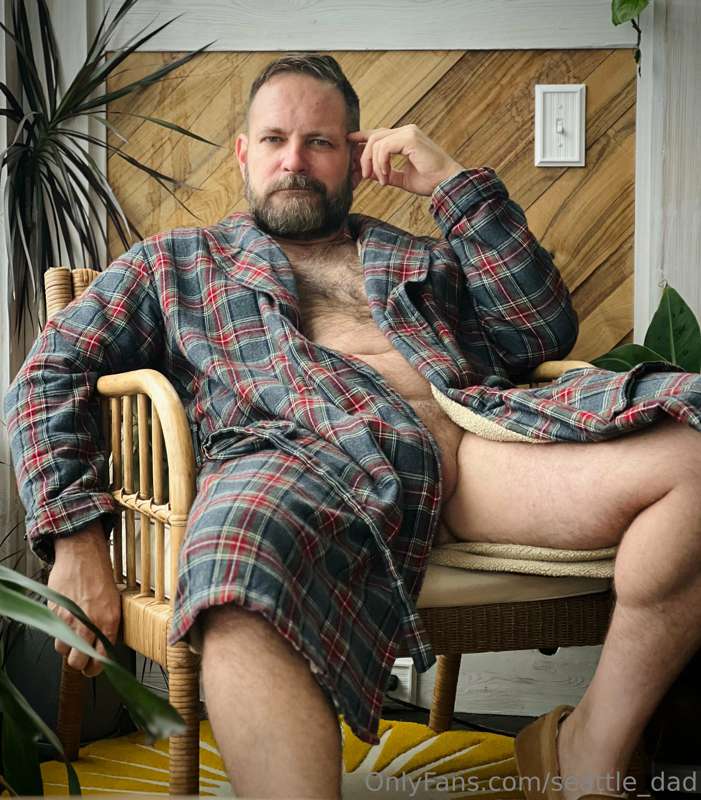 Just hanging out in my robe this morning and playing with my..