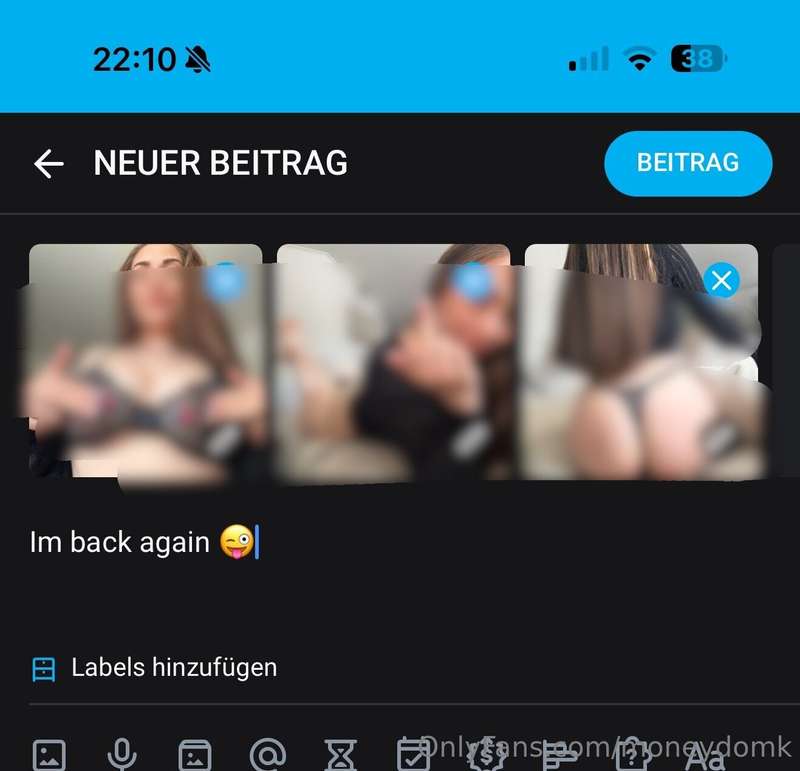 Nach einer kurzen Pause kommt jetzt wieder regelmäßig Conten..
