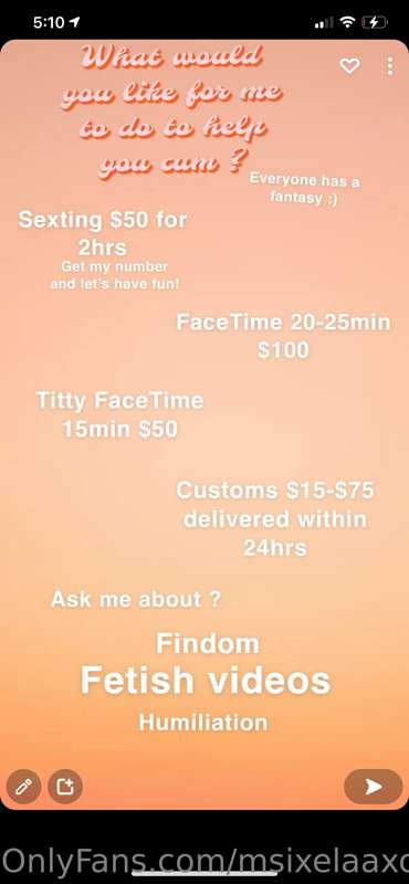 If you sent a message for a custom I answered and delivered .. 1