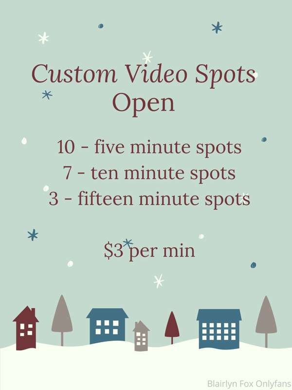 Custom spots going fast, I have (2) 15min left and (6) 10 mi..