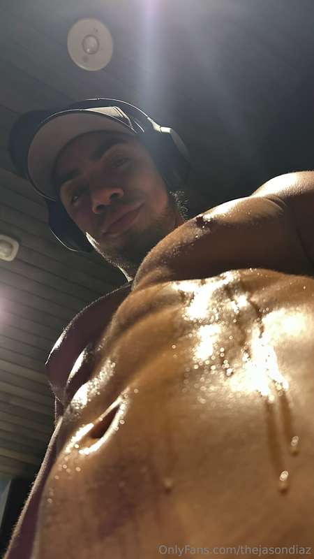 Dripping sweat and muscles flexing, post gym grind 💪🏼 How do..