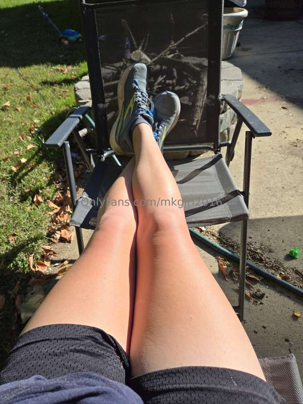 It might be 45 degrees out, but I'm still soaking up the sun..