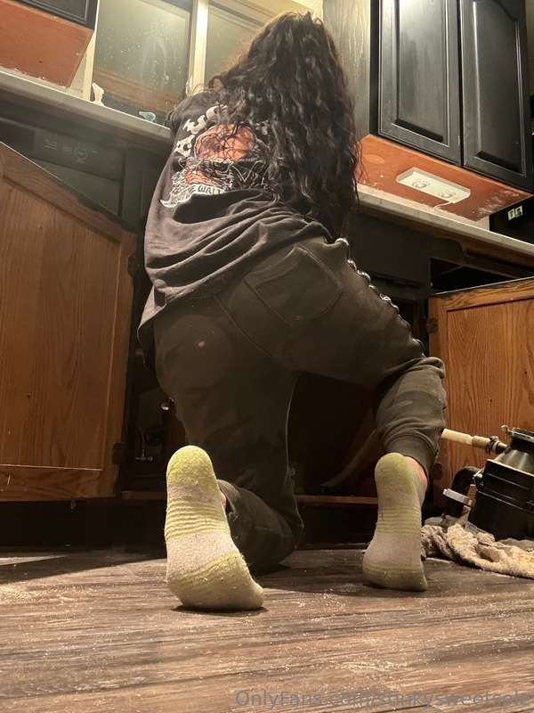 You had a female plumber come over and she had to remove her.. 4