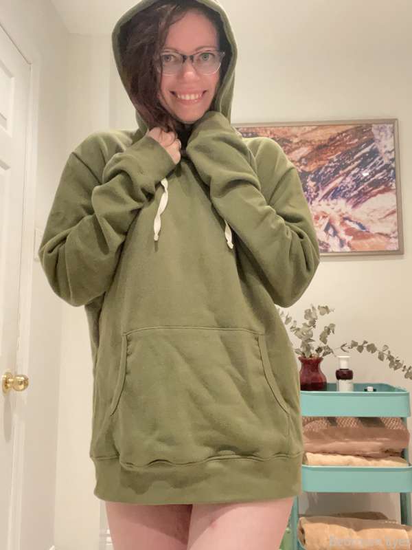 He bought a new hoodie. So I now have a new hoodie. Are your..