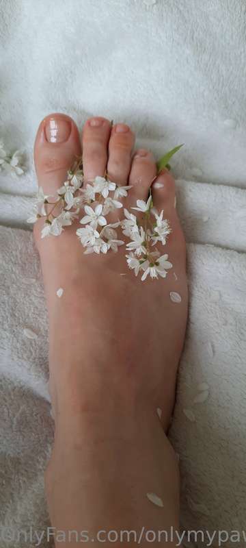 Legs with sweet-smelling white flowers. 👣🌸 2