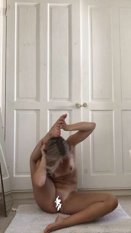 Screen grabs from a naked custom train and stretch video I m.. 4