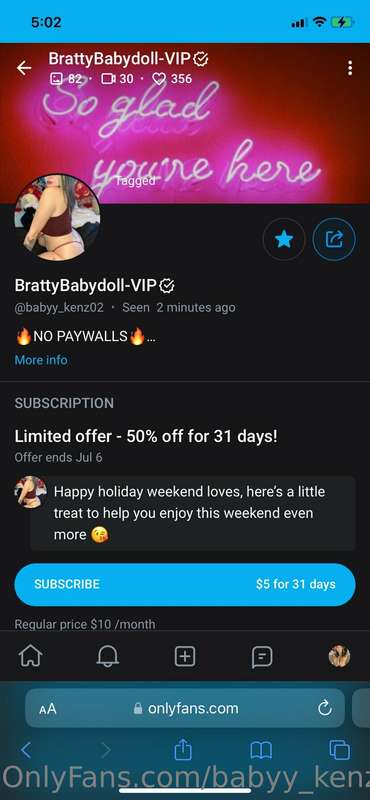 VIP page @babyy_kenz02 is on sale for the holiday weekend🇺🇸 ..