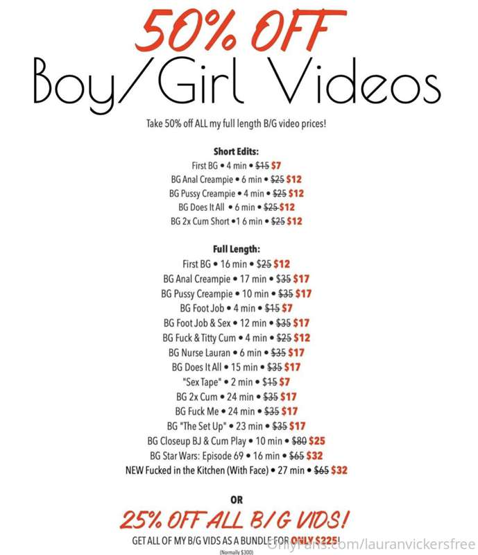I’m sending out my 50% OFF Boy/Girl videos now that have bee.. 1