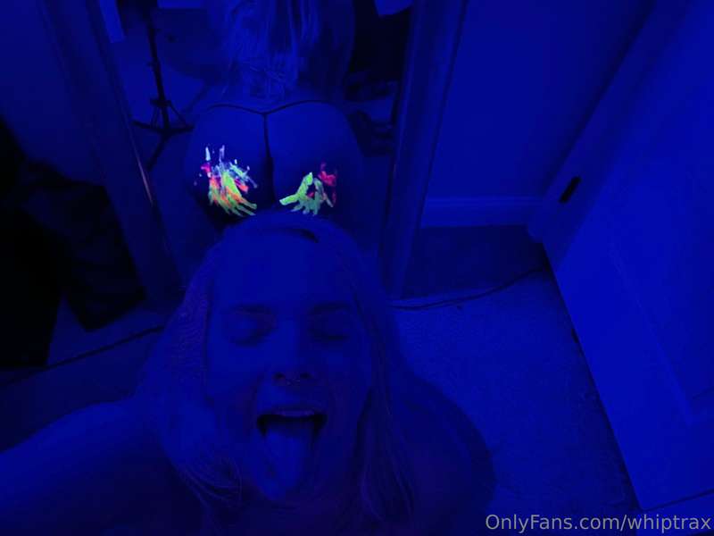 My attempt at some body paint in the black light. Not my fav.. 7