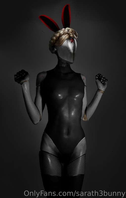 Sara The Bunny as Atomic Heart twins sex ballerina robot hih..