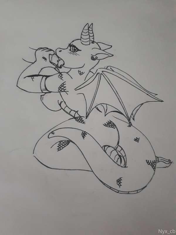 Dragon girl sucking some peen