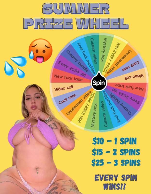 🥵BRAND NEW SUMMER WHEEL🥵My best prizes yet👅 every spin wins!..