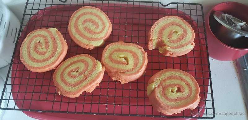 Spent today making these Orange Creamsicle Pinwheel cookies-..