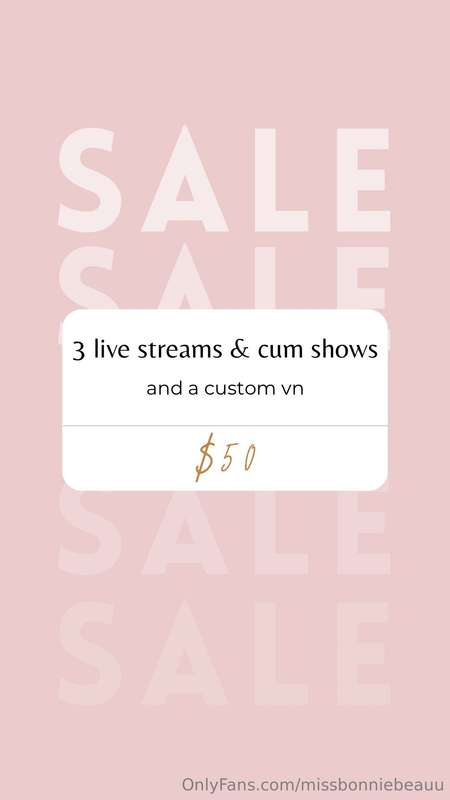 🚨 GIVEAWAY 🚨 3 LIVE STREAMS & CUM SHOWS WITH A CUSTOM VN! 