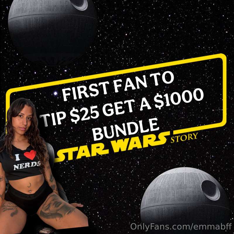 Only one chosen one gets the bundle.Tip $25 and unlock the f..