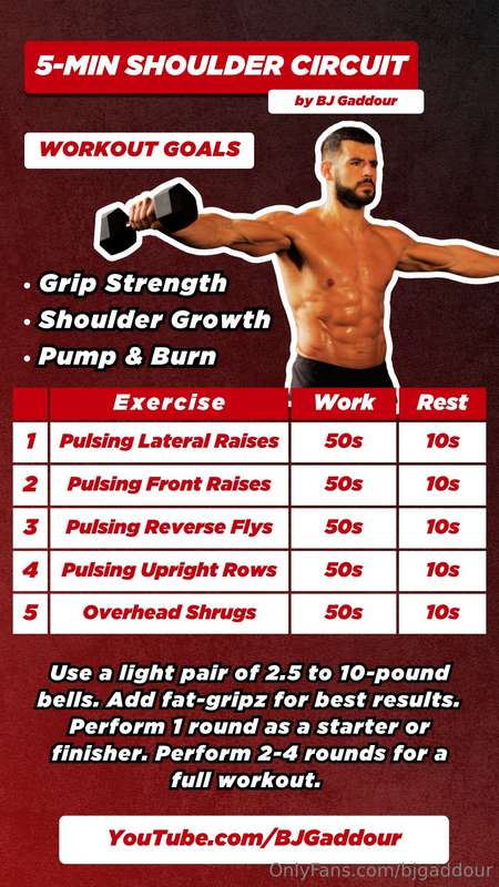 WORKOUT OF THE WEEK (WOW): 5-MINUTE SHOULDER SIZZLERWorkout ..