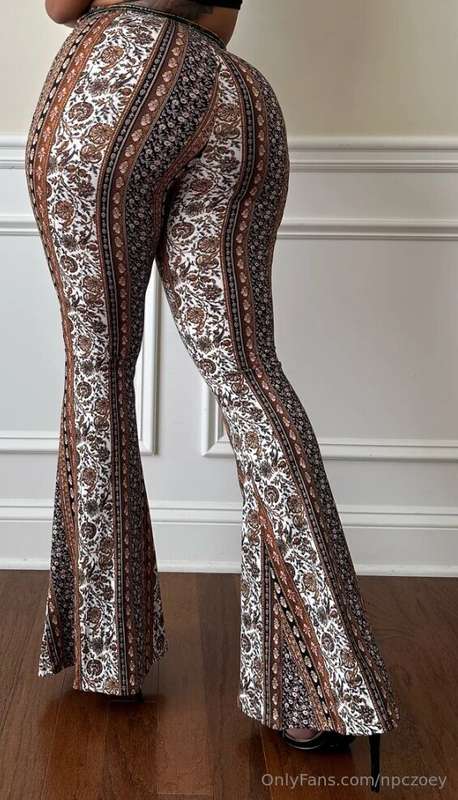 I don't know if you guys have been seeing the flare pants tr..