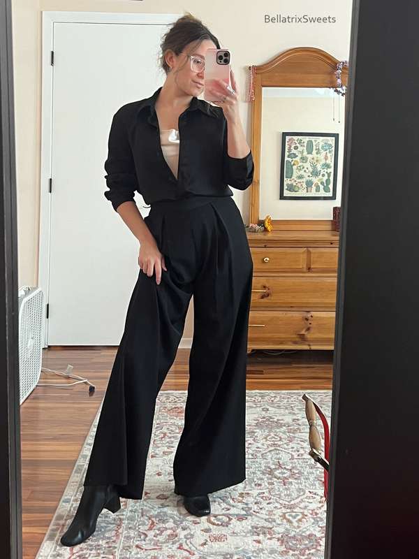 my outfit for the ballet, click to see me take off some laye..