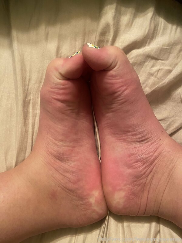 I love how pink my soles get after a nice hot shower