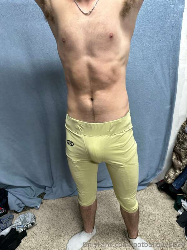 The new private in football gear and a wrestling singlet! 35