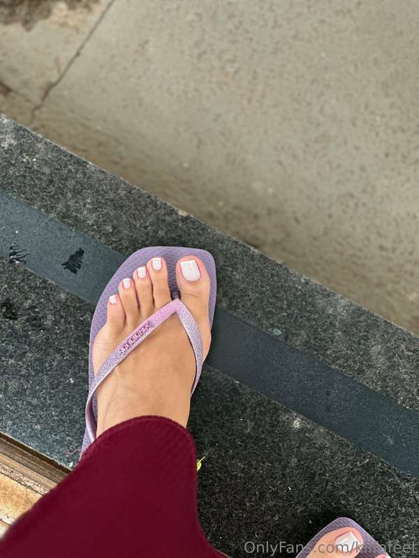 New french nails pedicure available for video chat and custo..