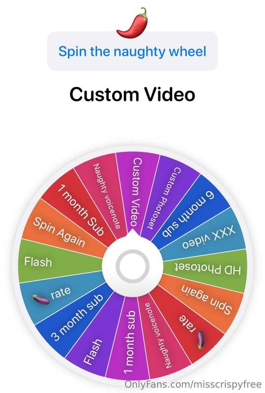 Lets play a game!Spin the naughty wheel babe and nab yoursel..
