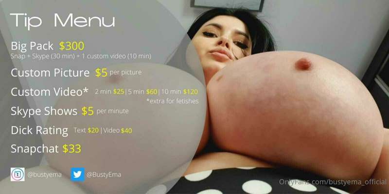 NEW TIP MENU - CHOOSE WHAT YOU LIKE AND HAVE FUN 😝😁