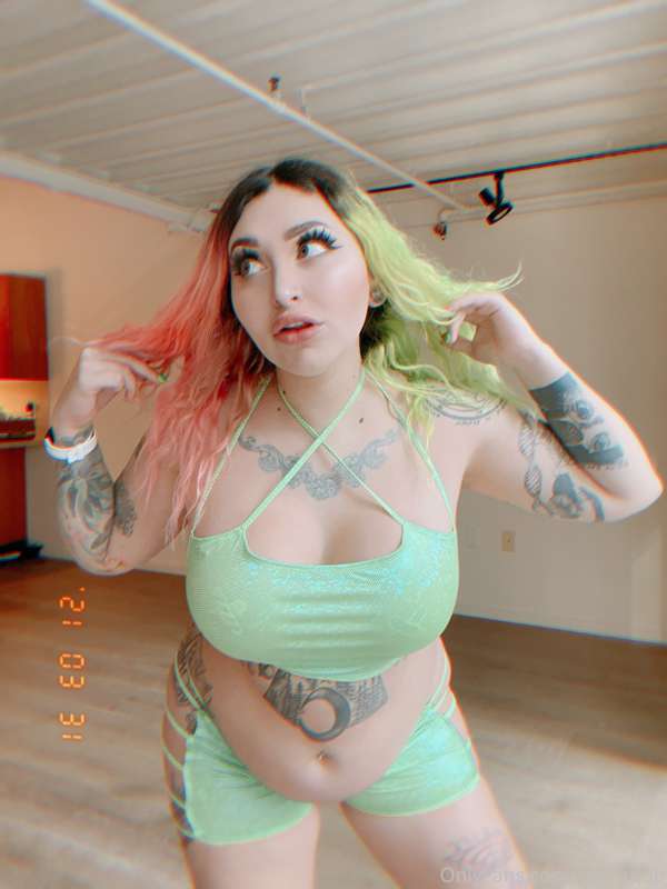 all dressed up for blowing up BIG balloons and popping them .. 3