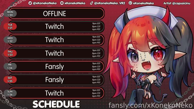 Xkonekoneko - Fansly - 21 Jan, 2025
