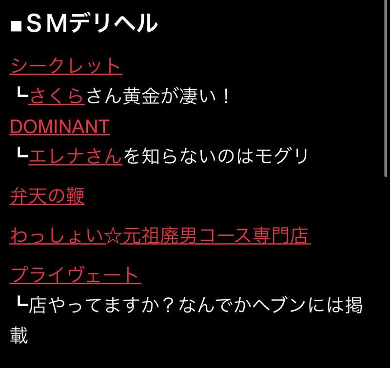 九州SM情報局に
ドミナントが掲載されてる事を
仲良しおマゾちゃんから聞いた！

「エレナさ