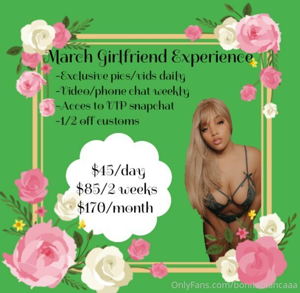 March Girlfriend experience deals!!?