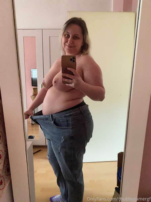 I bought myself "Fat Pants". You wanna bet how long it'll ta..