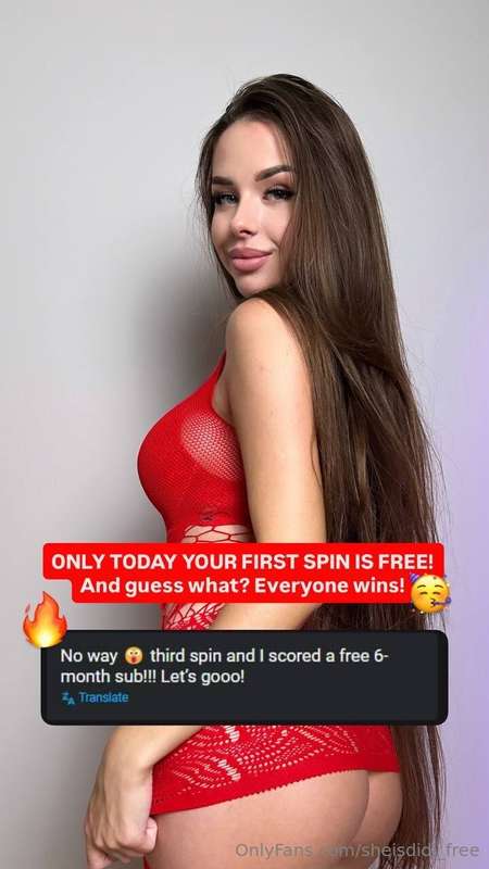 Only today FIRST spin is completely FREE for all subscribers..