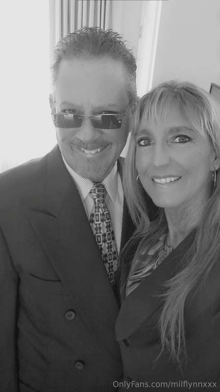 Shot of hubby and I in grownup clothes. Not to often you see..