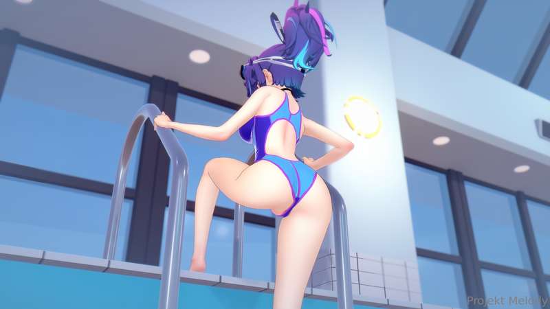 you're not lookin at my ass while I get out of the pool, rig.. 2