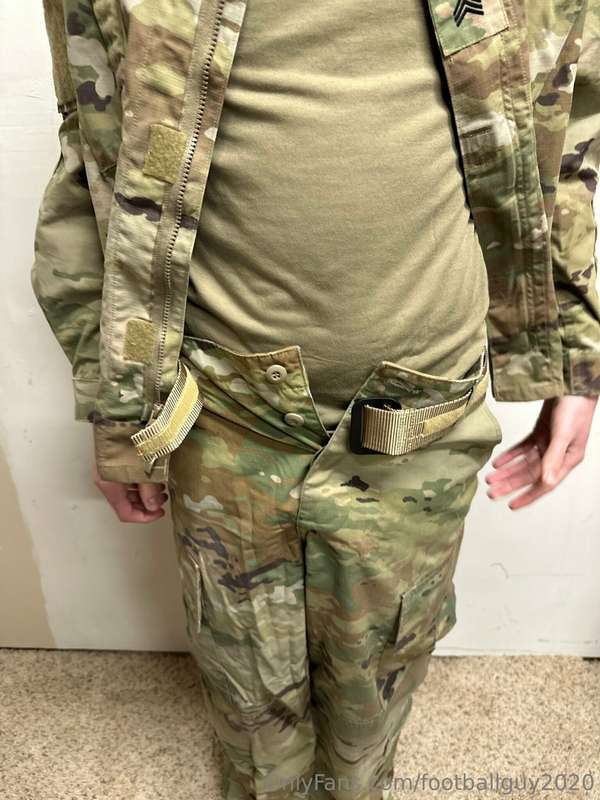 The private doing a little stripping down to his military br.. 7