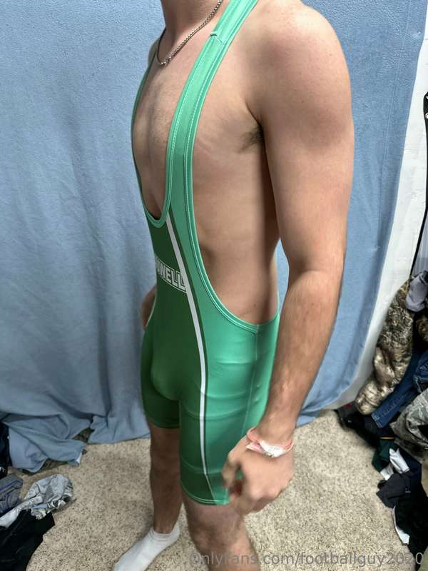 The new private in football gear and a wrestling singlet! 7