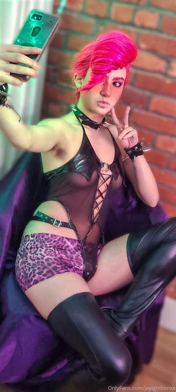 Slutty Doppio in demon lingerie dump 😈💗 5