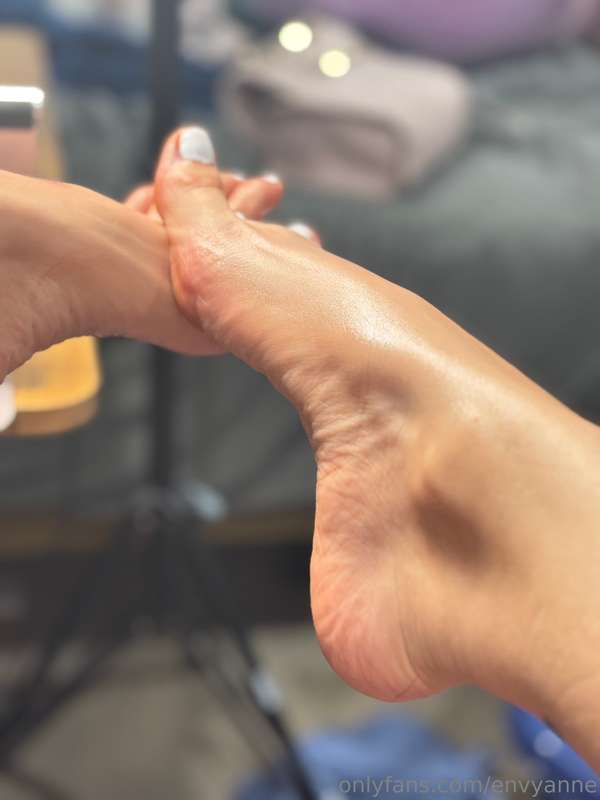 Don’t mind me—just filmed some oily feet content and now I’m.. 1