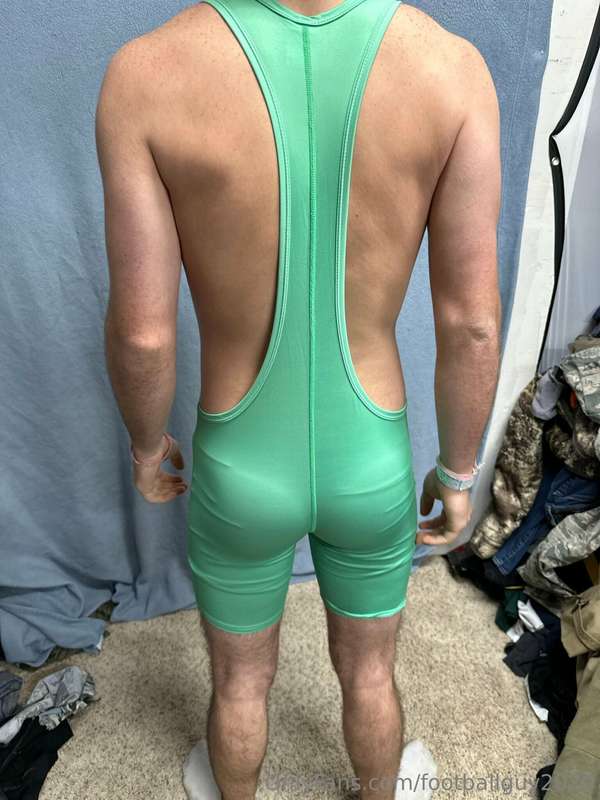 The new private in football gear and a wrestling singlet! 14