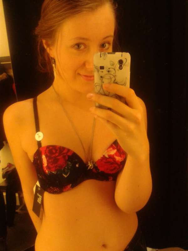 Old throwback - June 2012, trying on A cup bras at the store.. 1