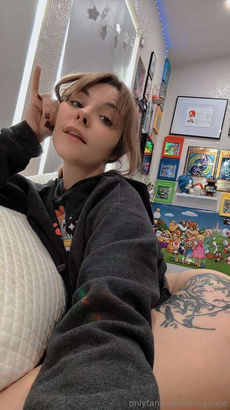 Backshots in front of the gaming wall sounds like a blast, d.. 3