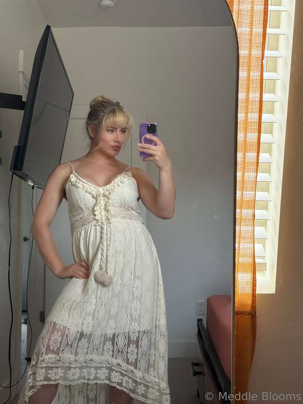 Wearing this dress finally ☺️ a fan bought it from my wishli..