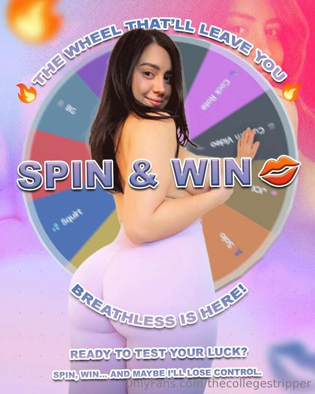 Spin & Win 💋My naughty wheel is FULL of sweet and spicy surp..