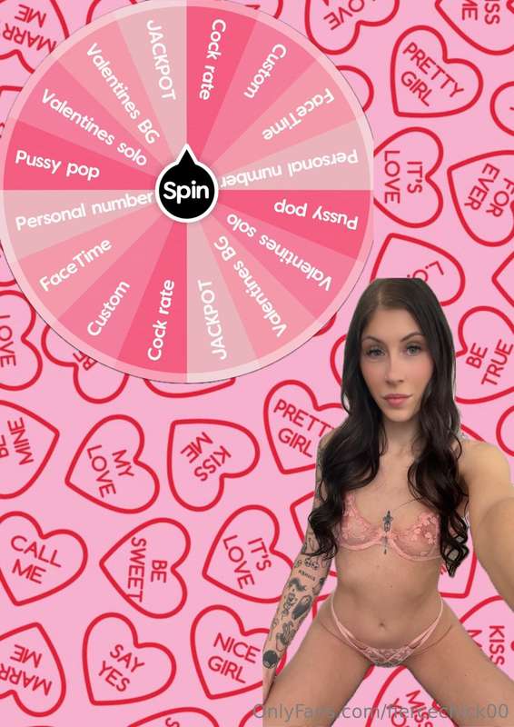 VALENTINES WHEEL $20 - 1 spin$50 - 3 spins💗🤍❤️🤍💗AVAILABLE AL..